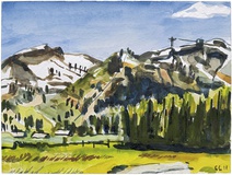 Christopher Lehmpfuhl · „Squaw Valley” · 2011 · Aquarell auf Bütten · 22 x 35 cm