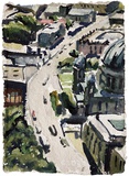 Christopher Lehmpfuhl · „Karl-Liebknecht Straße, Berlin” · 2003 · Aquarell auf Bütten · 30 x 21 cm