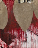 Daniel Kojo Schrade · „Stop Look Listen” · 2003 · Acryl, Kohle auf Leinwand · 150 x 120 cm