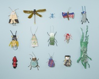 Matthias Garff, Großer Insektenkasten I, 2020, Fundmaterial, 160 x 200 x 14 cm