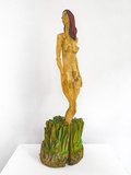 Die rote Zora, 2015, Pappel bemalt, 81 cm