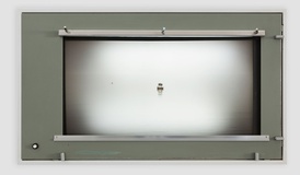Thomas Kahl „Röntgenbildbetrachter Boje I“, 2017 Röntgenbildbetrachter, Backlightfolie 64 x 109 x 15 cm