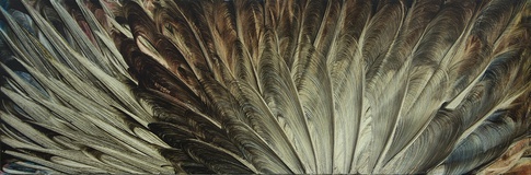 Isa Dahl · „sonst“ · 2014 · Öl auf Leinwand · 60 x 180 cm