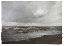 Lars Möller „Strand, bewölk” · 2016 · Öl auf Leinwand · 130 x 180 cm